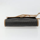 Christian Dior Honeycomb Canvas Shoulder Bag PVC Black Gold Auth 186880-5