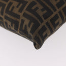 FENDI Zucca Canvas Hand Bag Black Brown Auth 186884-17