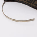 FENDI Zucca Canvas Hand Bag Black Brown Auth 186884-7