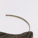 FENDI Zucca Canvas Hand Bag Black Brown Auth 186884-14
