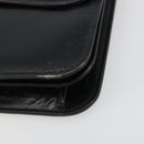 GUCCI Hand Bag Leather Black Gold Auth 186885-9