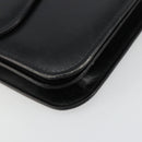 GUCCI Hand Bag Leather Black Gold Auth 186885-15