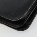 GUCCI Hand Bag Leather Black Gold Auth 186885-17