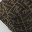 FENDI Zucca Canvas Mamma Baguette Shoulder Bag Black Brown Auth 186886V-14