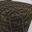 FENDI Zucca Canvas Mamma Baguette Shoulder Bag Black Brown Auth 186886V-15