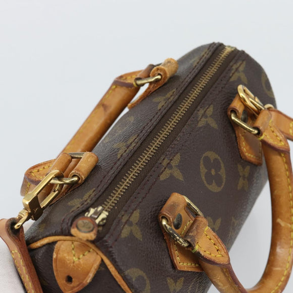 LOUIS VUITTON Monogram Mini Speedy Hand Bag M41534 LV Auth 186889
