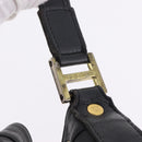 MCM Vicetos Logogram Shoulder Bag PVC Black Gold Auth 186891-11