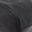 MCM Vicetos Logogram Shoulder Bag PVC Black Gold Auth 186891-14