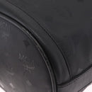 MCM Vicetos Logogram Shoulder Bag PVC Black Gold Auth 186891-16