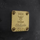 MCM Vicetos Logogram Shoulder Bag PVC Black Gold Auth 186891-17