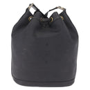 MCM Vicetos Logogram Shoulder Bag PVC Black Gold Auth 186891-3