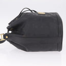 MCM Vicetos Logogram Shoulder Bag PVC Black Gold Auth 186891-5