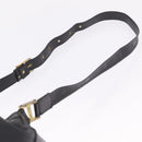 MCM Vicetos Logogram Shoulder Bag PVC Black Gold Auth 186891-8