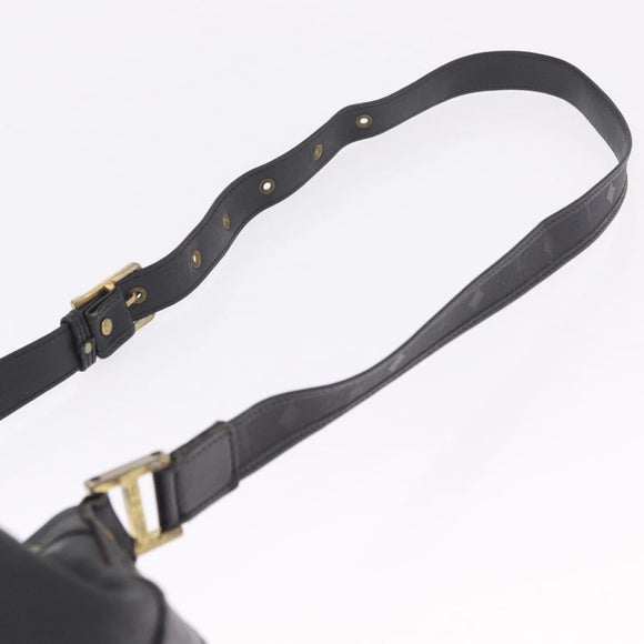 MCM Vicetos Logogram Shoulder Bag PVC Black Gold Auth 186891