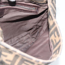 FENDI Zucca Canvas Shoulder Bag Black Brown Auth 186892V-19