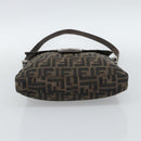 FENDI Zucca Canvas Shoulder Bag Black Brown Auth 186892V-5