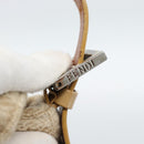 FENDI Zucca Canvas Mamma Baguette Shoulder Bag Felt Beige Silver Auth 186896SAM-14