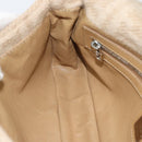 FENDI Zucca Canvas Mamma Baguette Shoulder Bag Felt Beige Silver Auth 186896SAM-18