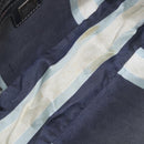 FENDI Mamma Baguette Shoulder Bag Canvas Navy Silver Auth 186897V-19