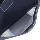 FENDI Mamma Baguette Shoulder Bag Canvas Navy Silver Auth 186897V-24