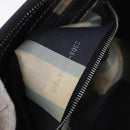 FENDI Mamma Baguette Shoulder Bag Canvas Navy Silver Auth 186897V-25