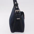 FENDI Mamma Baguette Shoulder Bag Canvas Navy Silver Auth 186897V-5