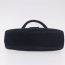 FENDI Mamma Baguette Shoulder Bag Canvas Navy Silver Auth 186897V-9