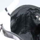 CHANEL Choco Bar Hand Bag Canvas Black Silver CC Auth 186899-19