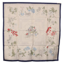 HERMES Carre 90 Scarf ""Quai aux Fleurs"" Silk Blue White Auth 186912M-13
