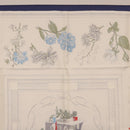 HERMES Carre 90 Scarf ""Quai aux Fleurs"" Silk Blue White Auth 186912M-15
