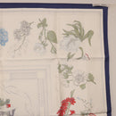 HERMES Carre 90 Scarf ""Quai aux Fleurs"" Silk Blue White Auth 186912M-16