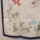 HERMES Carre 90 Scarf ""Quai aux Fleurs"" Silk Blue White Auth 186912M-20