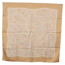 HERMES Carre 90 Scarf ""Chemins de Garrigue"" Silk Beige Yellow Auth 186915M-13