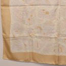 HERMES Carre 90 Scarf ""Chemins de Garrigue"" Silk Beige Yellow Auth 186915M-20