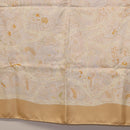 HERMES Carre 90 Scarf ""Chemins de Garrigue"" Silk Beige Yellow Auth 186915M-21