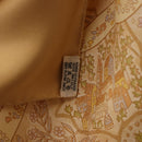 HERMES Carre 90 Scarf ""Chemins de Garrigue"" Silk Beige Yellow Auth 186915M-23