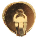 CHANEL Pearl Earring Metal Gold White CC Auth 186929-3