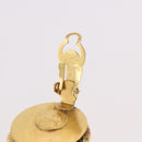 CHANEL Pearl Earring Metal Gold White CC Auth 186929-5