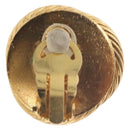 CHANEL Pearl Earring Metal Gold White CC Auth 186929-7