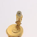 CHANEL Pearl Earring Metal Gold White CC Auth 186929-9
