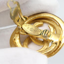 CHANEL COCO Mark Earring Metal Gold CC Auth 186930-11