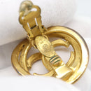 CHANEL COCO Mark Earring Metal Gold CC Auth 186930-7