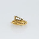 CHANEL COCO Mark Earring Metal Gold CC Auth 186930-8