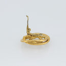 CHANEL COCO Mark Earring Metal Gold CC Auth 186930-9