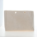 HERMES Her Bag Tote Bag Canvas Beige Brown Auth 186943V-25