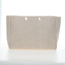 HERMES Her Bag Tote Bag Canvas Beige Brown Auth 186943V-26