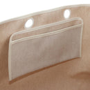 HERMES Her Bag Tote Bag Canvas Beige Brown Auth 186943V-33