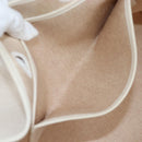 HERMES Her Bag Tote Bag Canvas Beige Brown Auth 186943V-34