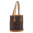 LOUIS VUITTON Monogram Bucket PM Shoulder Bag M42238 LV Auth 186954-1