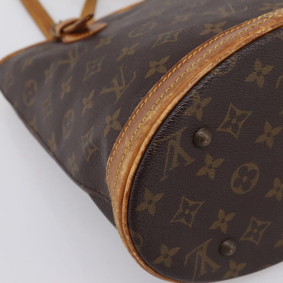 LOUIS VUITTON Monogram Bucket PM Shoulder Bag M42238 LV Auth 186954